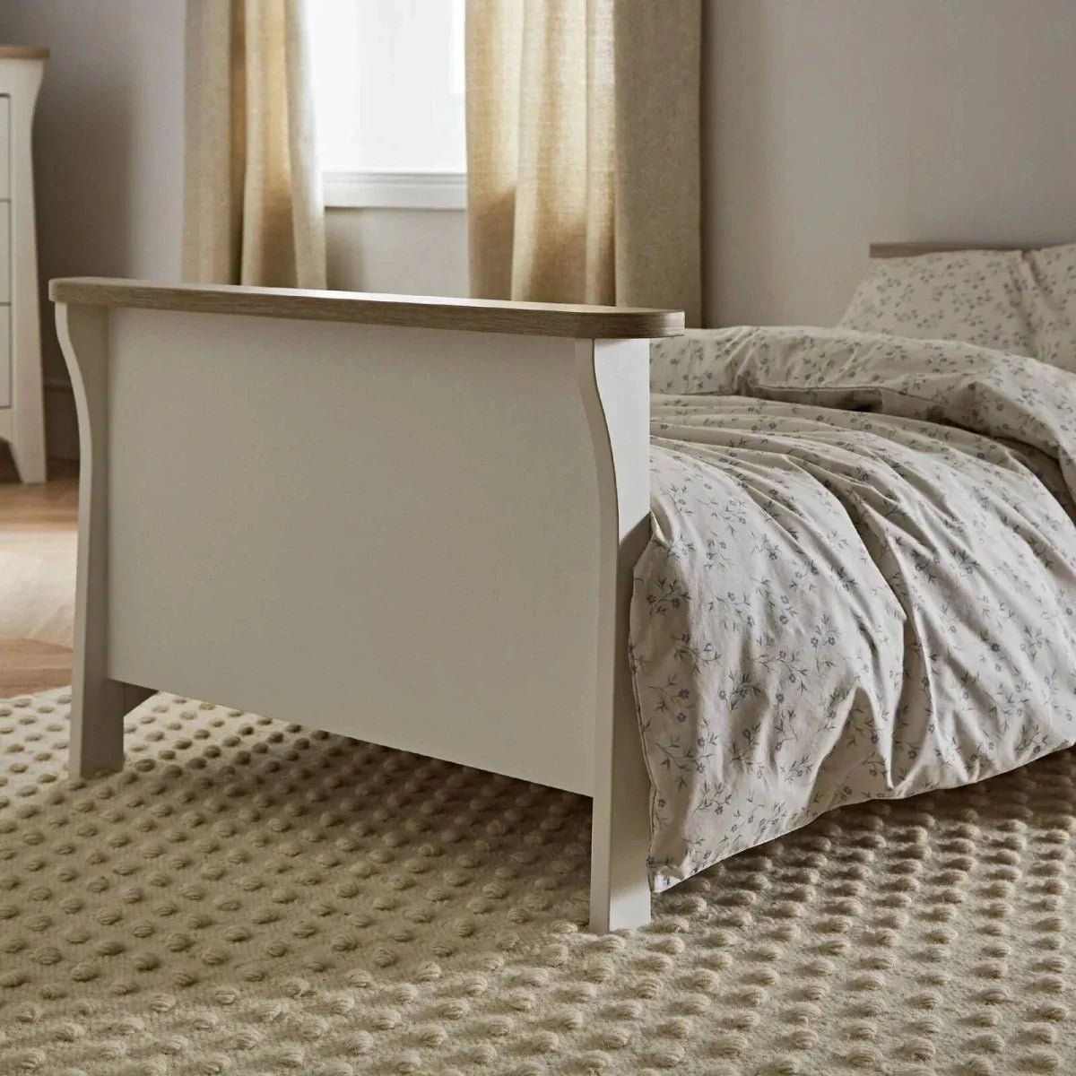 CuddleCo Clara Toddler Bed - White/Ash | Luxury Home Accessories | Heulog Glow
