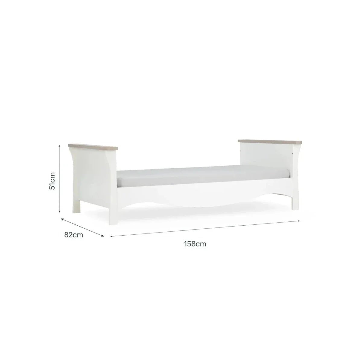 CuddleCo Clara Toddler Bed - White/Ash | Luxury Home Accessories | Heulog Glow