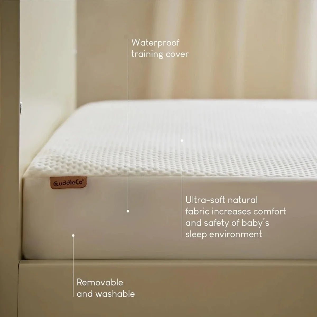 CuddleCo Cot Bed Waterproof Mattress Protector | Luxury Home Accessories | Heulog Glow