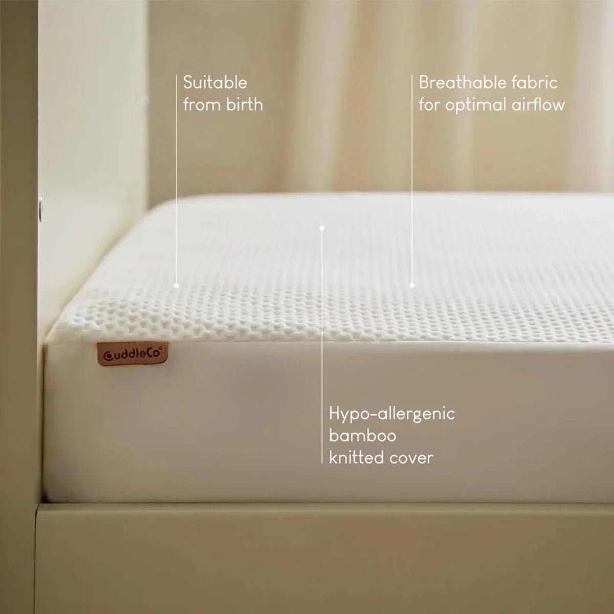 CuddleCo Cot Bed Waterproof Mattress Protector | Luxury Home Accessories | Heulog Glow