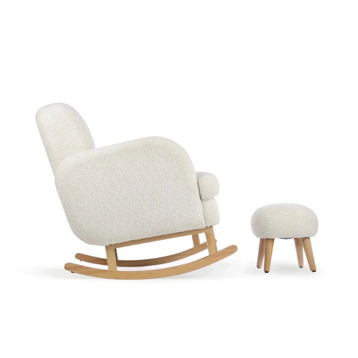 CuddleCo Etta Cuddle Nursing Chair & Foot Stool - Boucle Off-White | Luxury Home Accessories | Heulog Glow