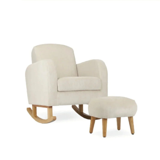 CuddleCo Etta Nursing Chair & Footstool - Sand | Luxury Home Accessories | Heulog Glow