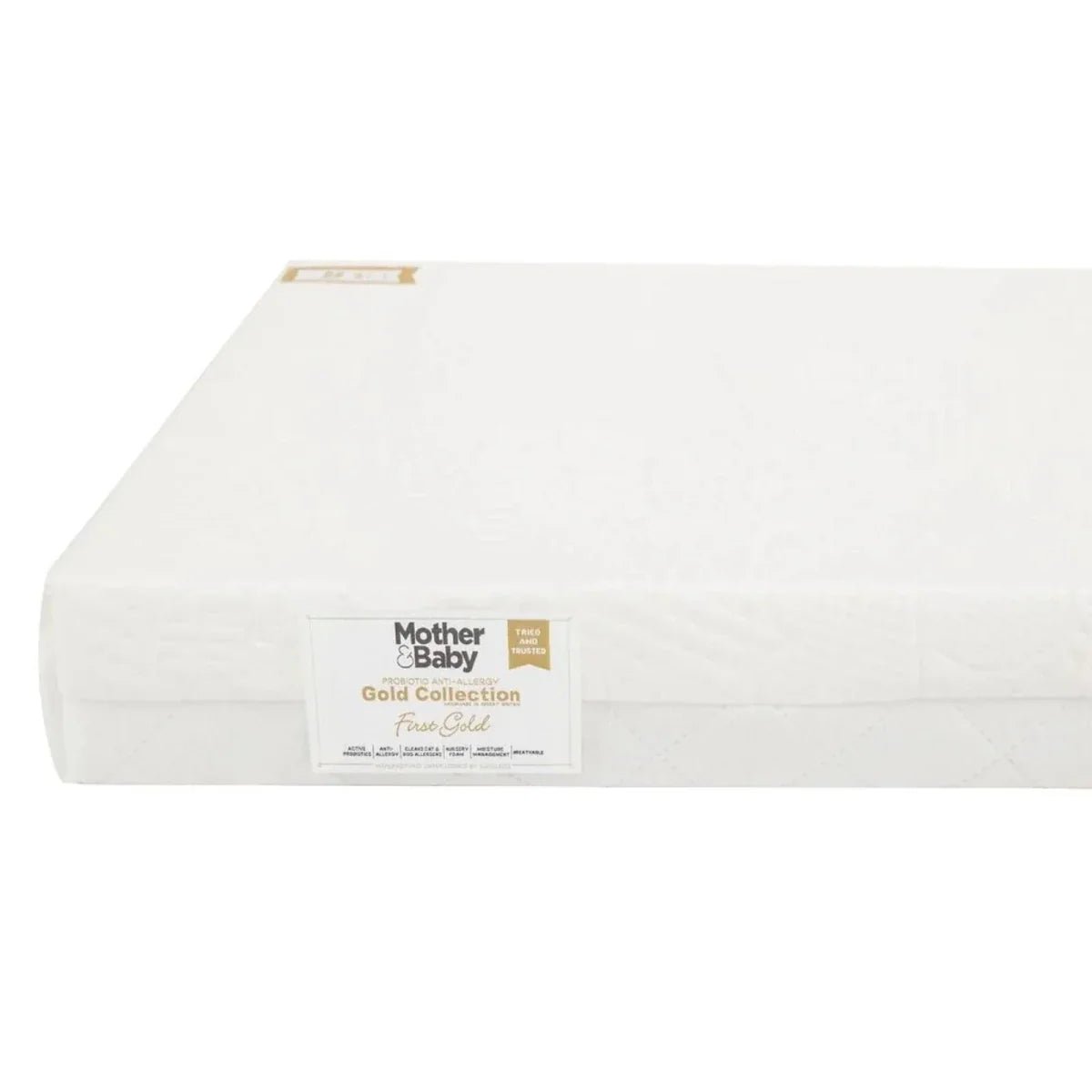 CuddleCo Mother&Baby First Gold Anti-Allergy Foam Cot Bed Mattress 140 x 70cm | Luxury Home Accessories | Heulog Glow