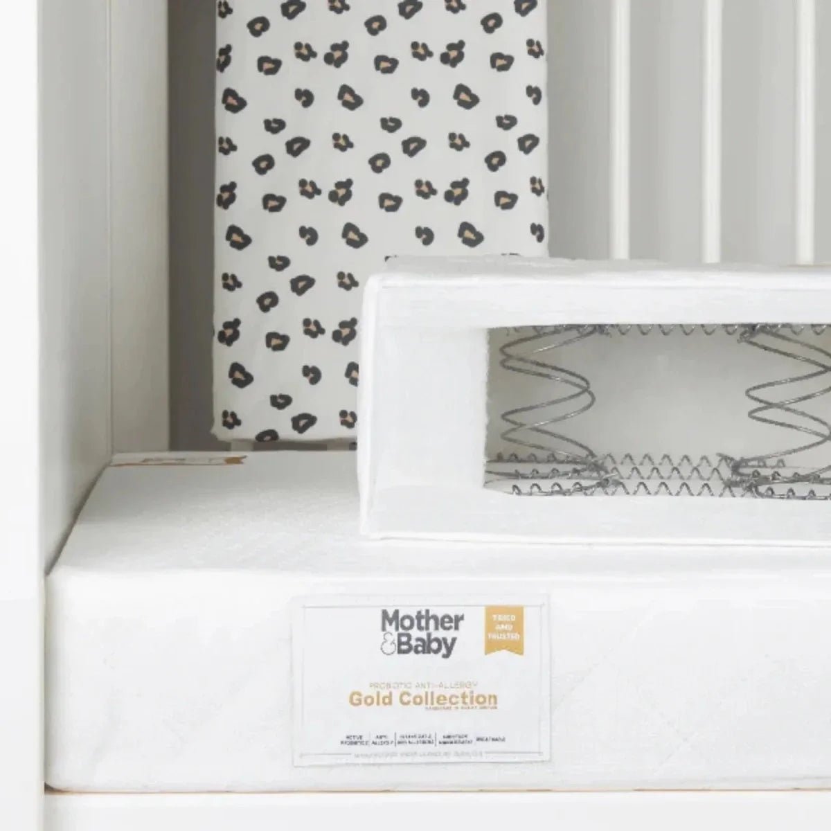 CuddleCo Mother&Baby Rose Gold Anti-Allergy Sprung Cot Bed Mattress 140 x 70cm | Luxury Home Accessories | Heulog Glow