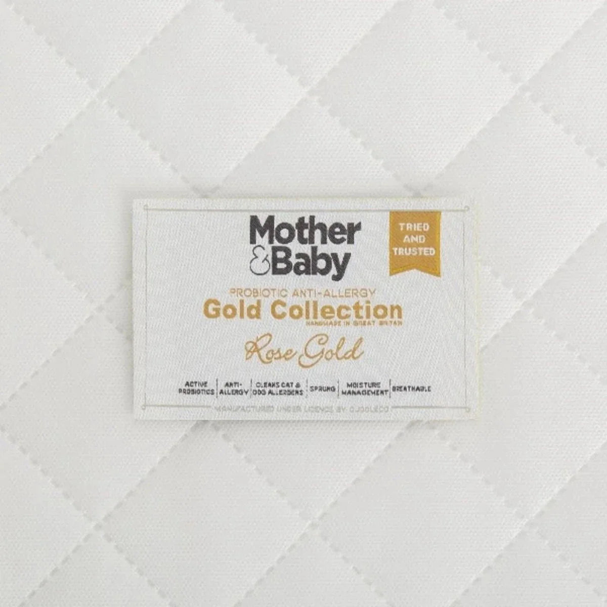 CuddleCo Mother&Baby Rose Gold Anti-Allergy Sprung Cot Bed Mattress 140 x 70cm | Luxury Home Accessories | Heulog Glow