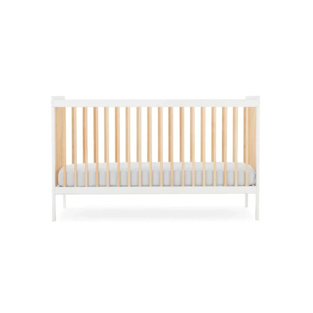 CuddleCo Nola Cot Bed - White/Natural | Luxury Home Accessories | Heulog Glow
