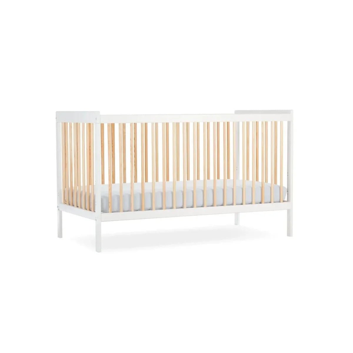 CuddleCo Nola Cot Bed - White/Natural | Luxury Home Accessories | Heulog Glow