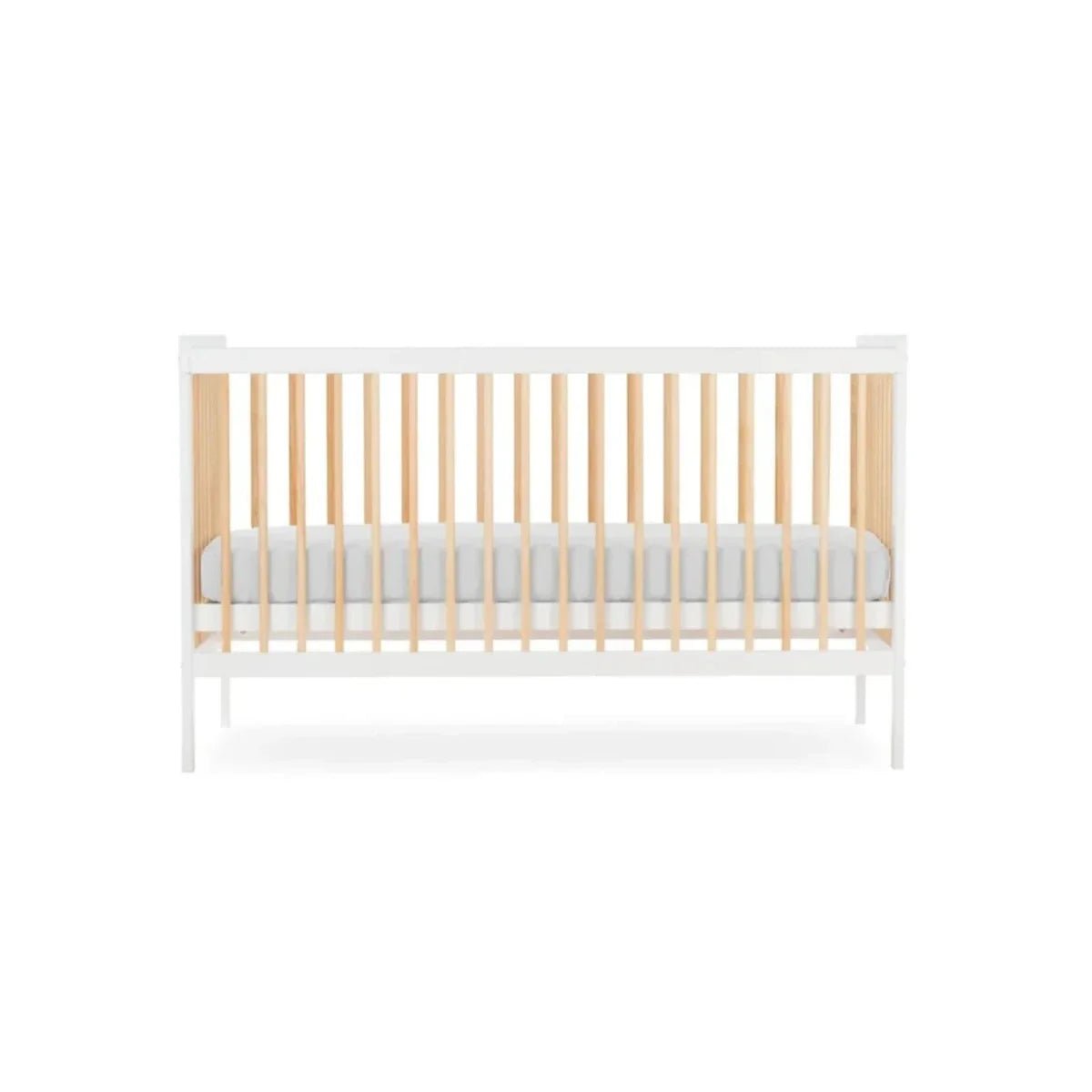 CuddleCo Nola Cot Bed - White/Natural | Luxury Home Accessories | Heulog Glow