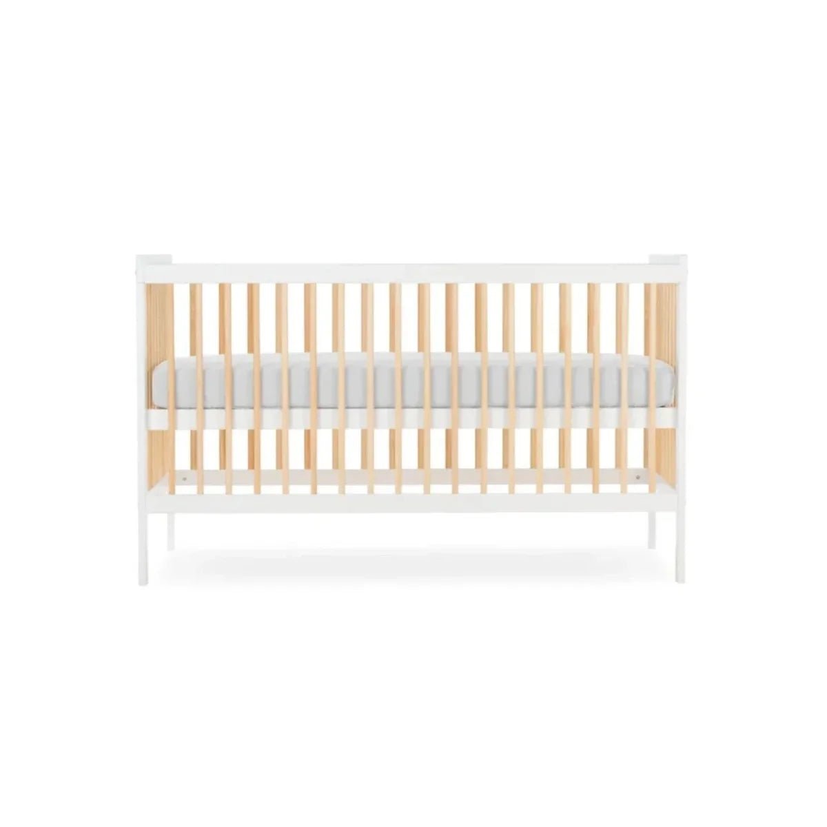 CuddleCo Nola Cot Bed - White/Natural | Luxury Home Accessories | Heulog Glow
