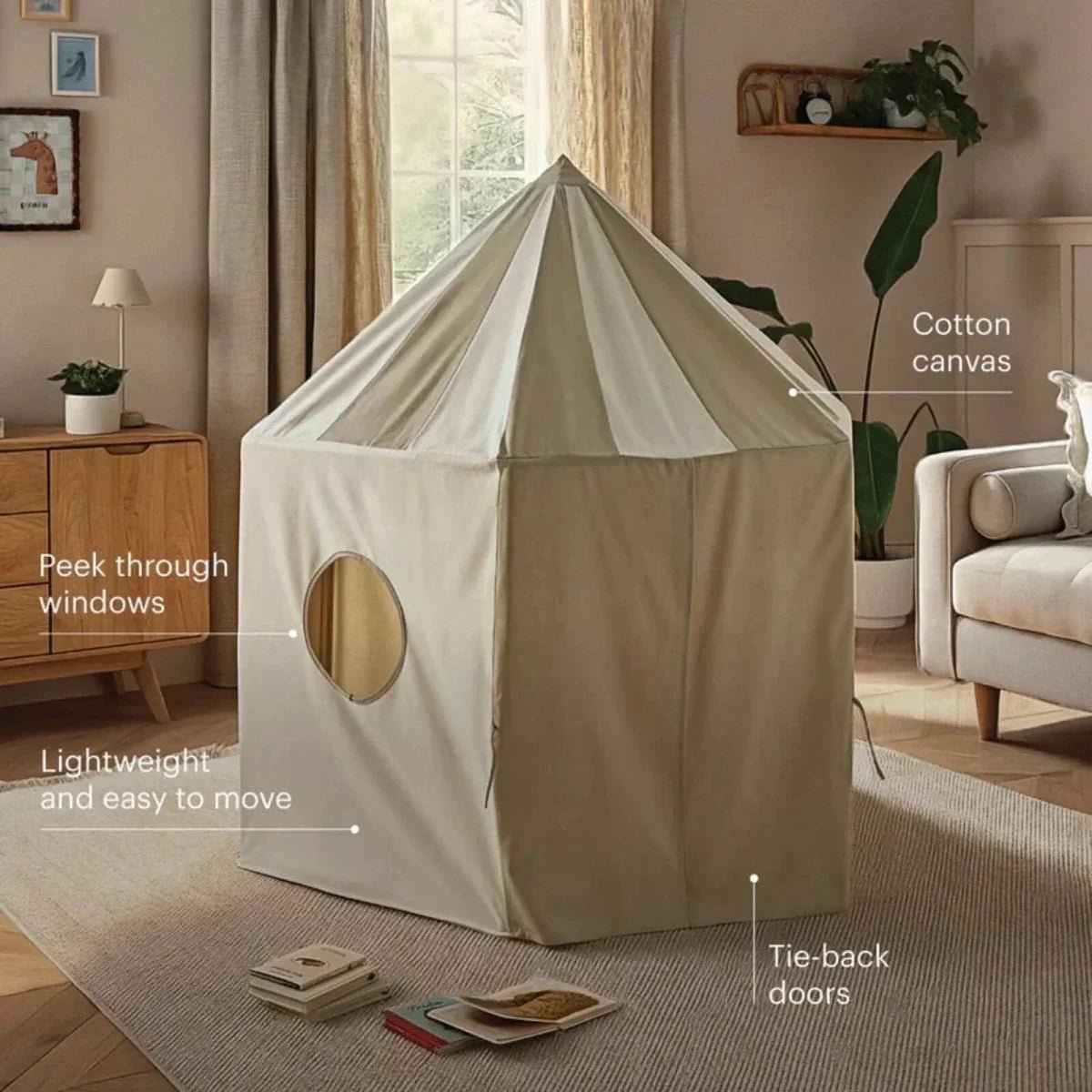 CuddleCo Pavilion Play Tent - Cookie | Luxury Home Accessories | Heulog Glow