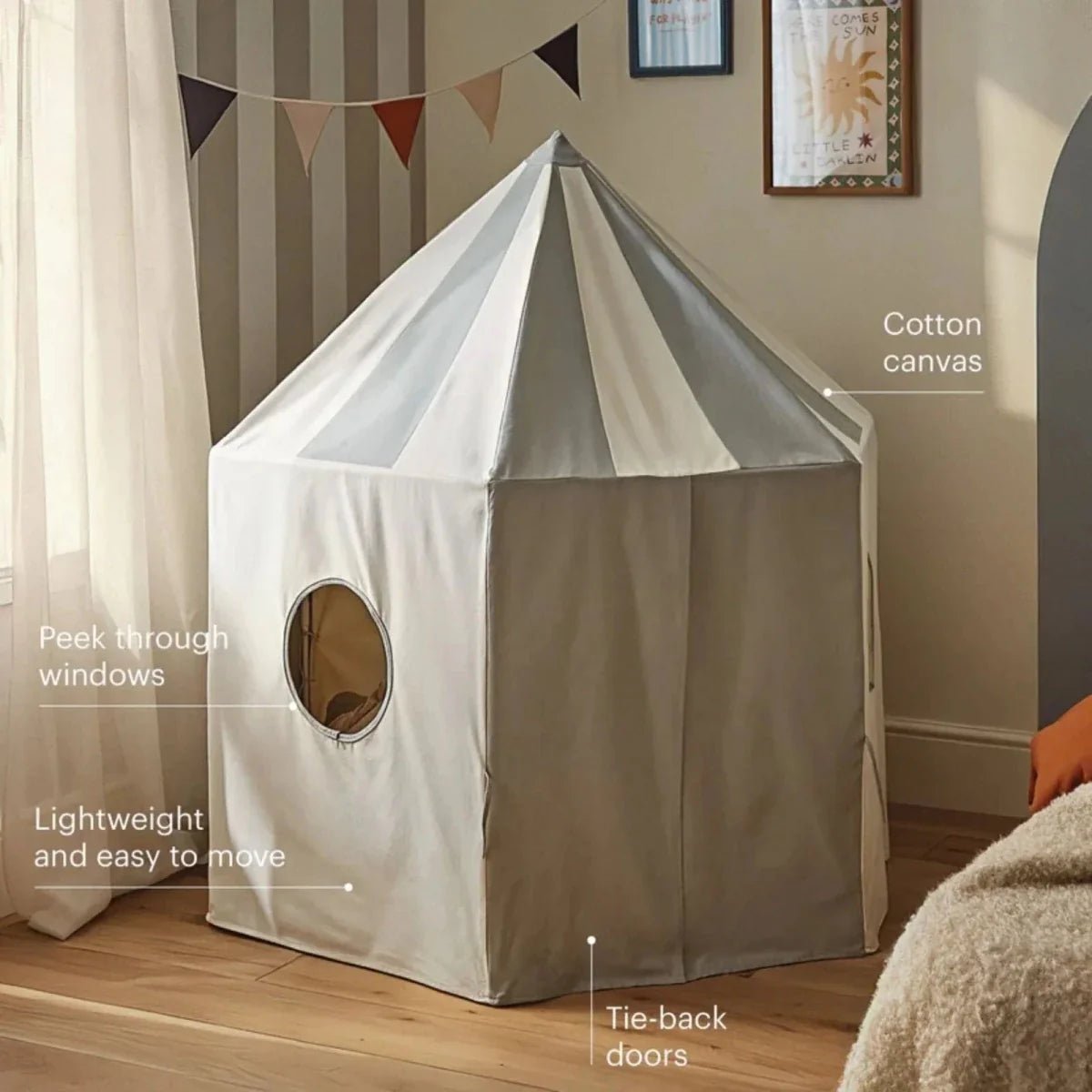 CuddleCo Pavilion Play Tent - Sea Salt | Luxury Home Accessories | Heulog Glow