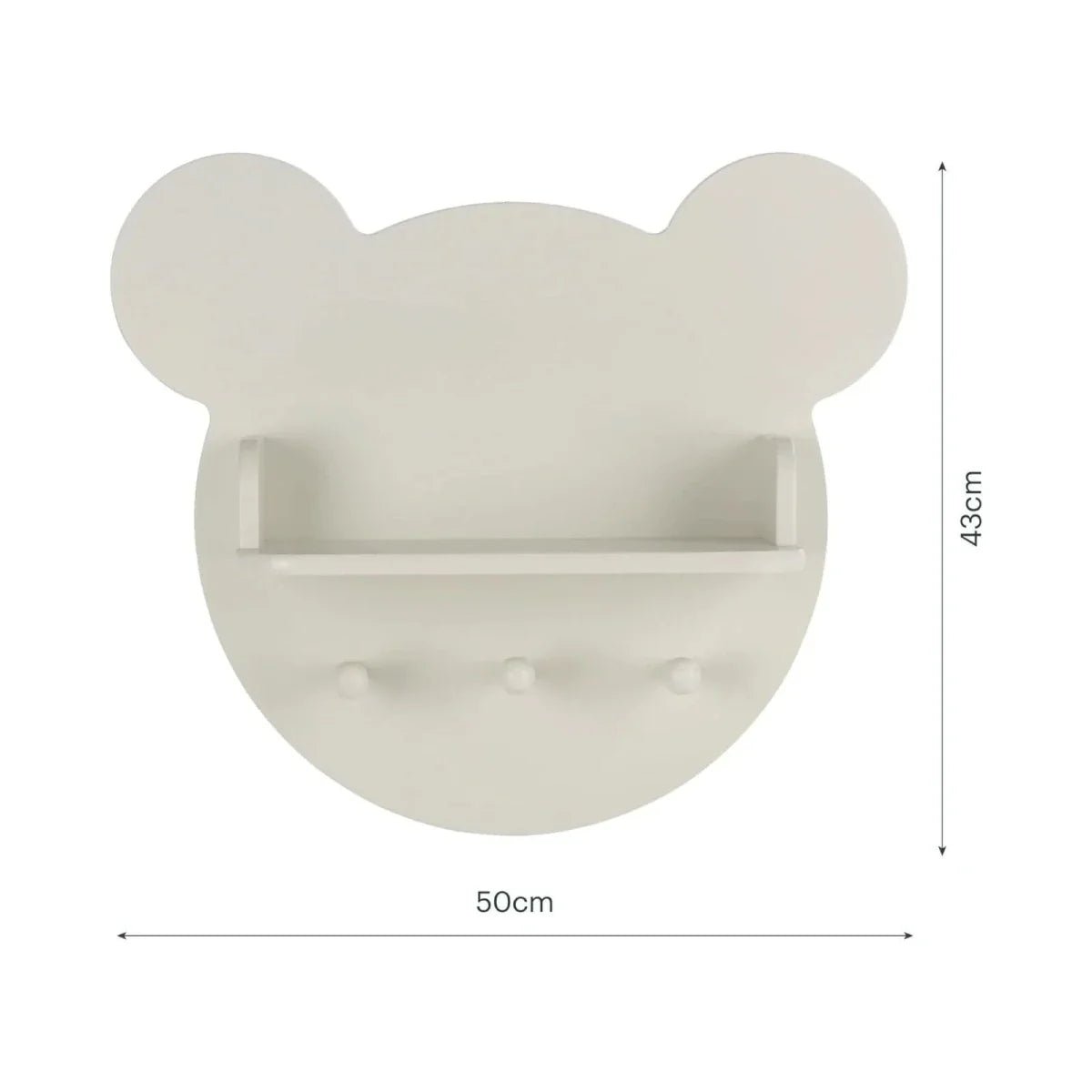 CuddleCo Play House Bear Shelf - Pebble | Luxury Home Accessories | Heulog Glow