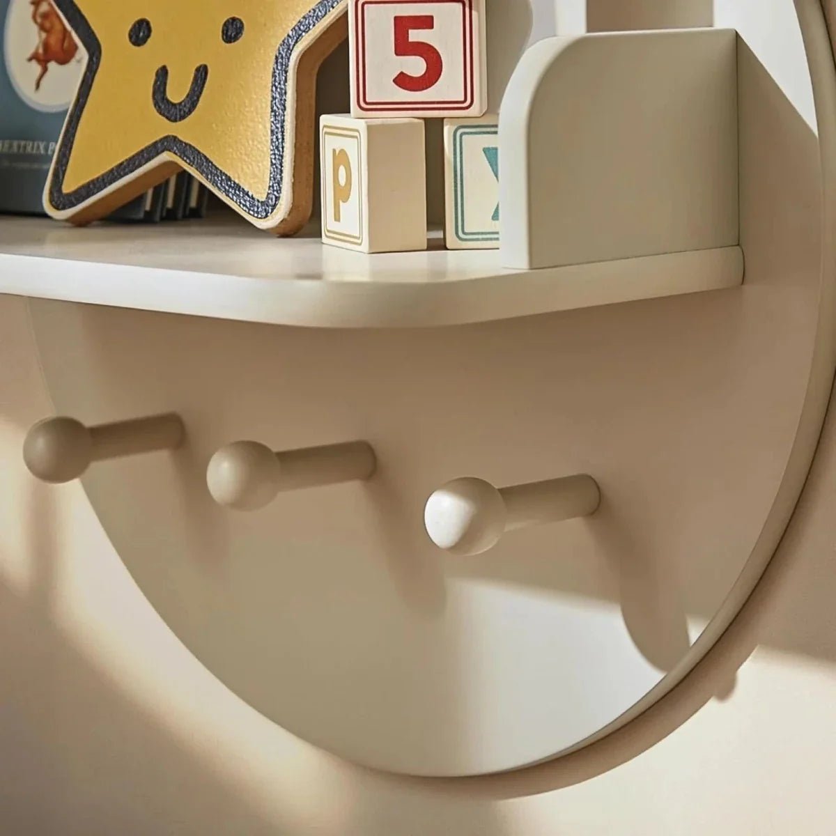 CuddleCo Play House Bear Shelf - Pebble | Luxury Home Accessories | Heulog Glow