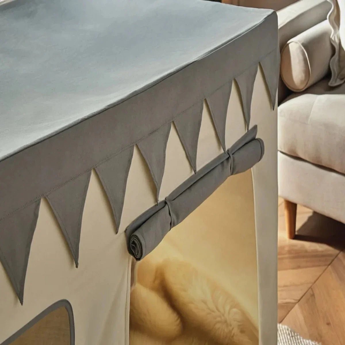 CuddleCo Play House with Bunting - Sea Salt | Luxury Home Accessories | Heulog Glow