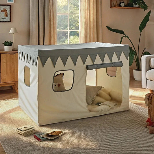 CuddleCo Play House with Bunting - Sea Salt | Luxury Home Accessories | Heulog Glow