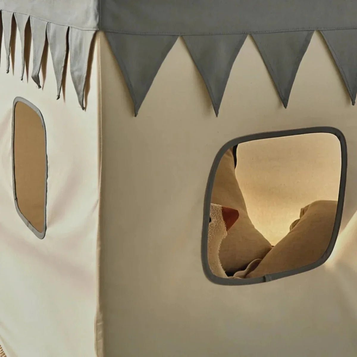 CuddleCo Play House with Bunting - Sea Salt | Luxury Home Accessories | Heulog Glow