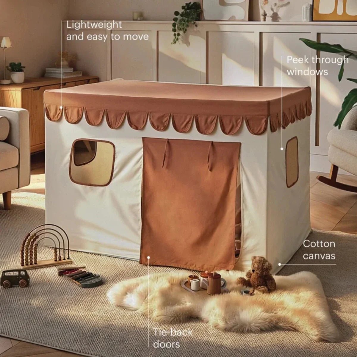 CuddleCo Play House with Bunting - Tuscany | Luxury Home Accessories | Heulog Glow