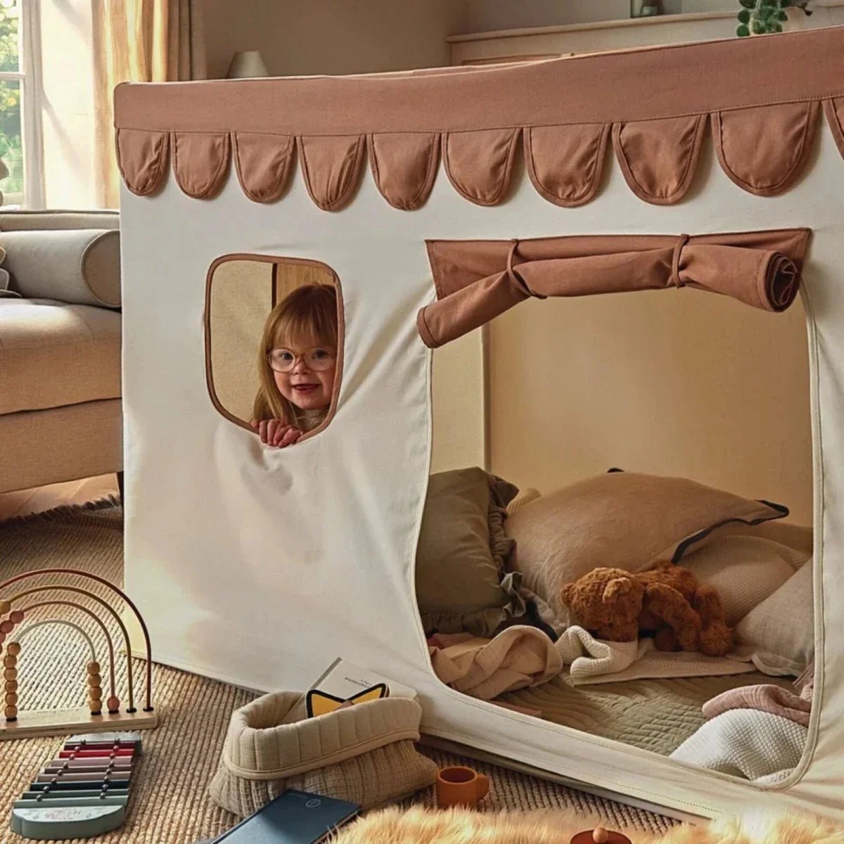 CuddleCo Play House with Bunting - Tuscany | Luxury Home Accessories | Heulog Glow