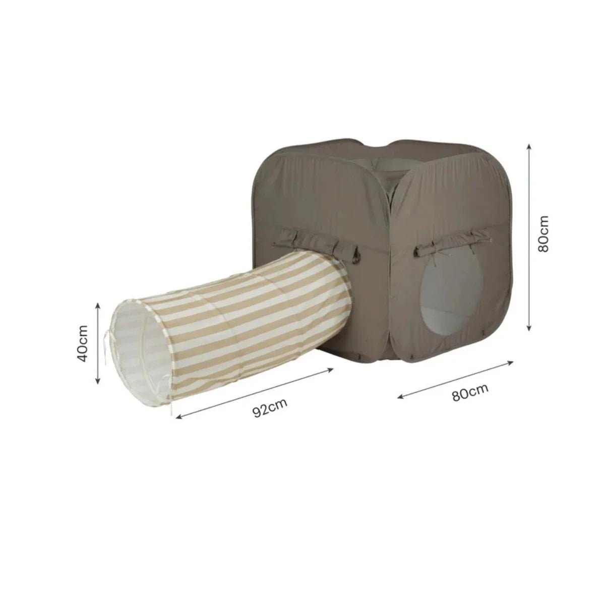 CuddleCo Pop-up Play 2 Piece Set - Cube & Tunnel | Luxury Home Accessories | Heulog Glow