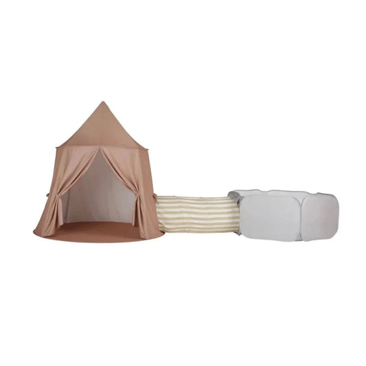 CuddleCo Pop-up Play 3 Piece Set - Tent, Tunnel & Ball Pit | Luxury Home Accessories | Heulog Glow