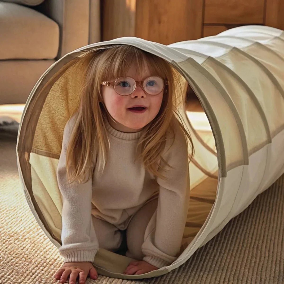 CuddleCo Pop-up Play Tunnel | Luxury Home Accessories | Heulog Glow