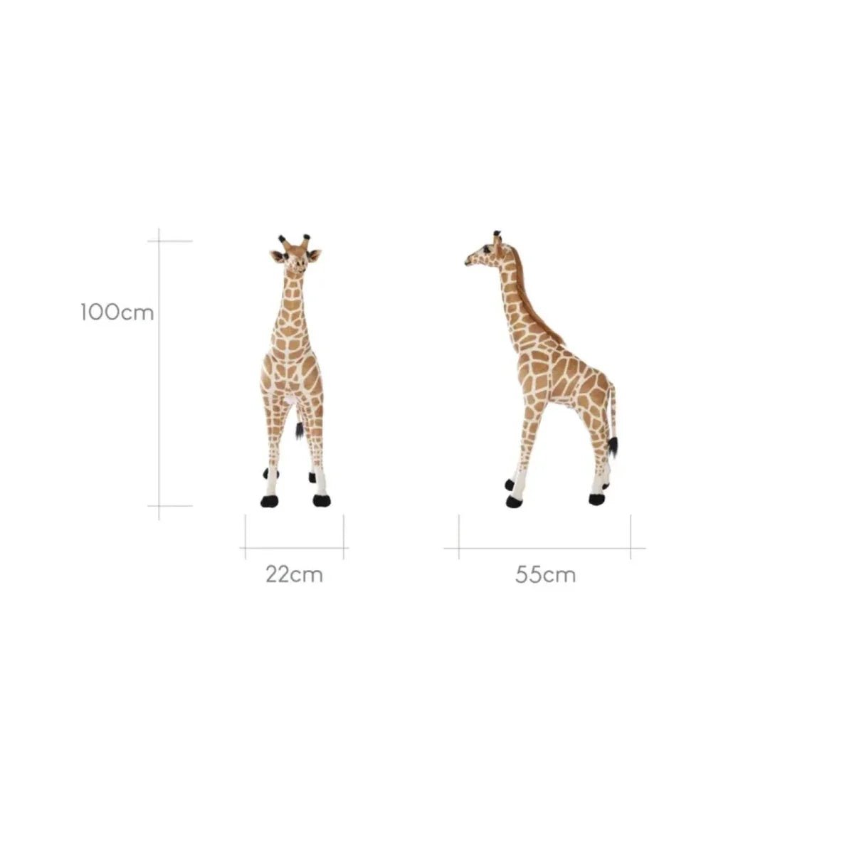 CuddleCo Small Standing Giraffe Stuffed Animal 100cm | Luxury Home Accessories | Heulog Glow