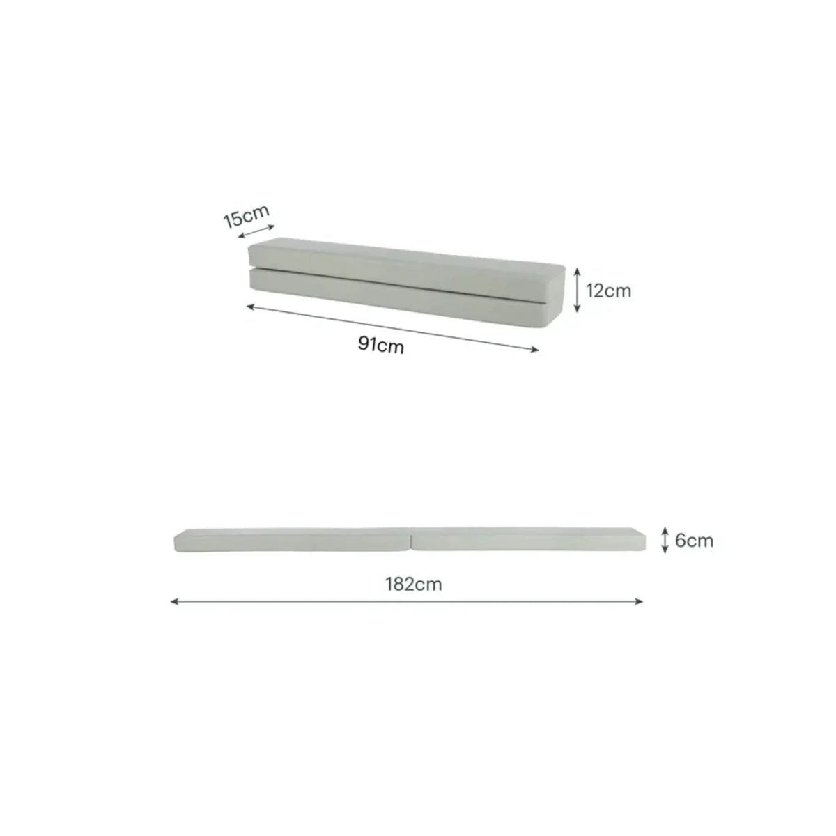 CuddleCo Soft Play Balance Beam - Sea Salt | Luxury Home Accessories | Heulog Glow