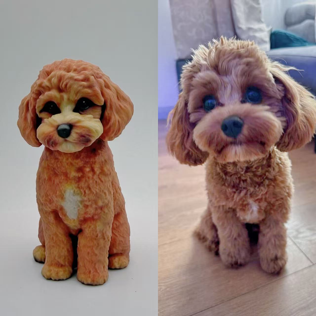Custom Pet Sculpture Order | Handcrafted Dog & Cat Keepsake | Upload Your Photos | Luxury Home Accessories | Heulog Glow