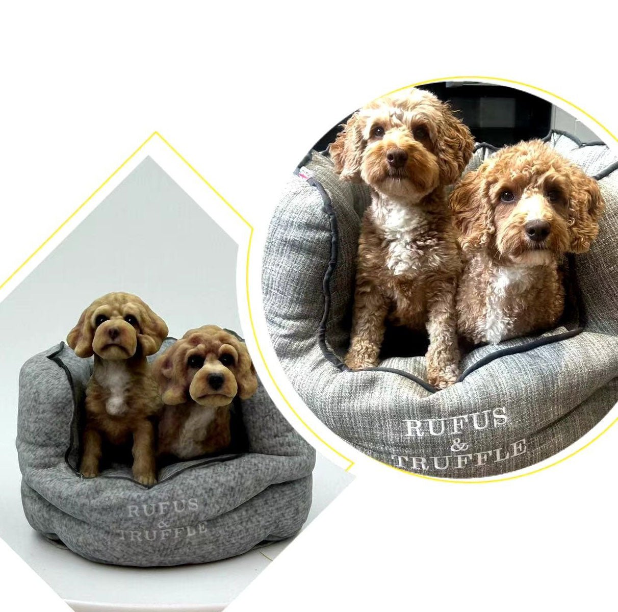 Custom Pet Sculpture Order | Handcrafted Dog & Cat Keepsake | Upload Your Photos | Luxury Home Accessories | Heulog Glow