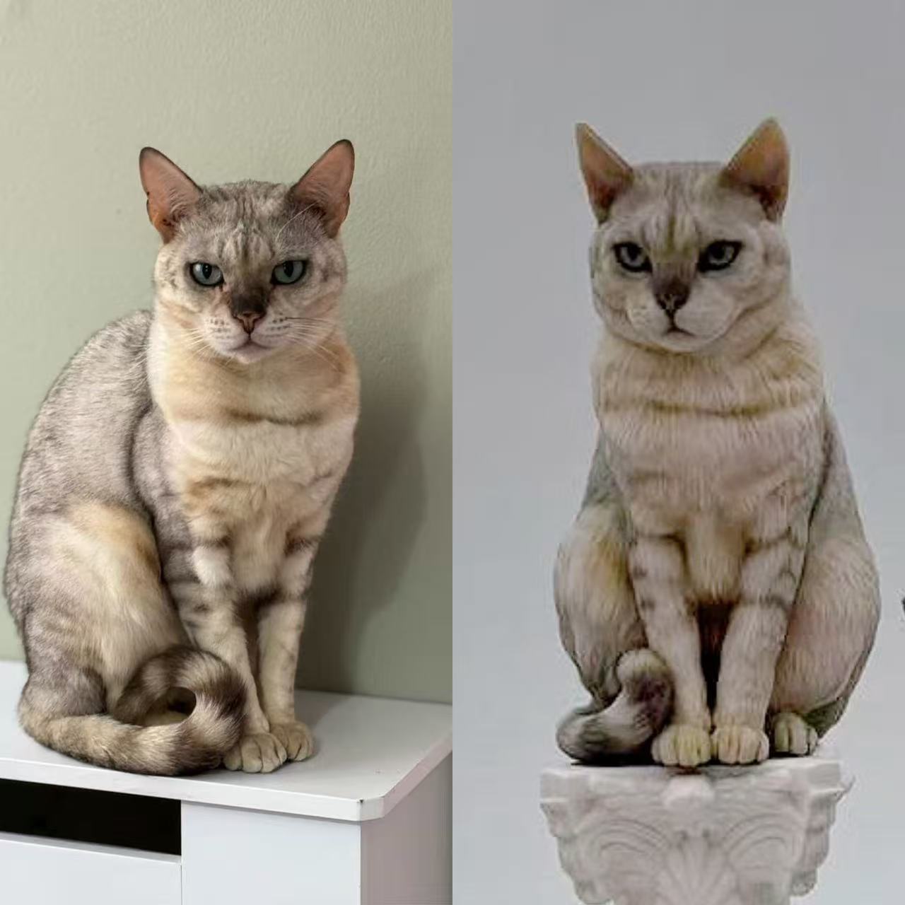 Custom Pet Sculpture Order | Handcrafted Dog & Cat Keepsake | Upload Your Photos | Luxury Home Accessories | Heulog Glow