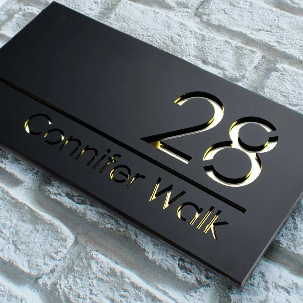 Customized Sign Outdoor House Numbers Plate | Luxury Home Accessories | Heulog Glow