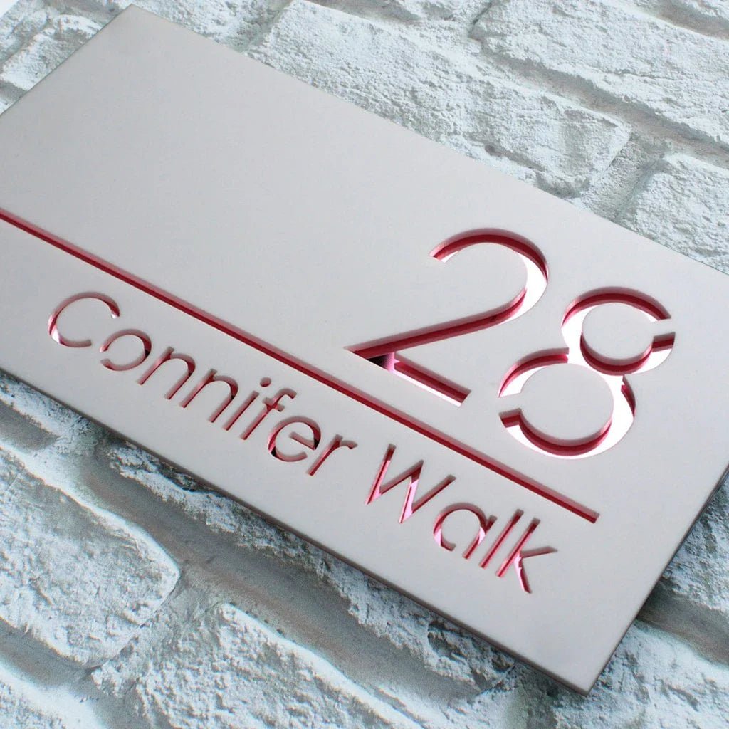 Customized Sign Outdoor House Numbers Plate | Luxury Home Accessories | Heulog Glow
