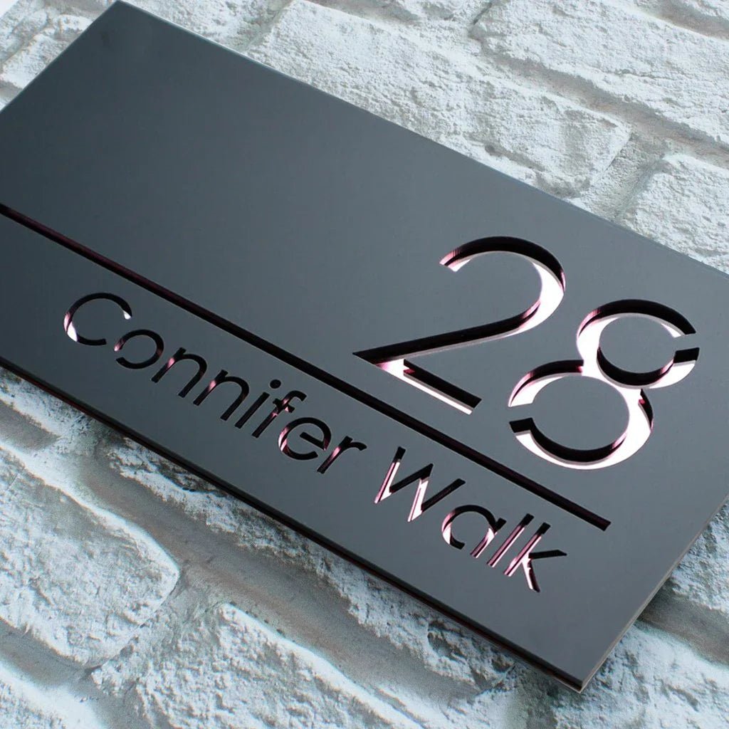 Customized Sign Outdoor House Numbers Plate | Luxury Home Accessories | Heulog Glow