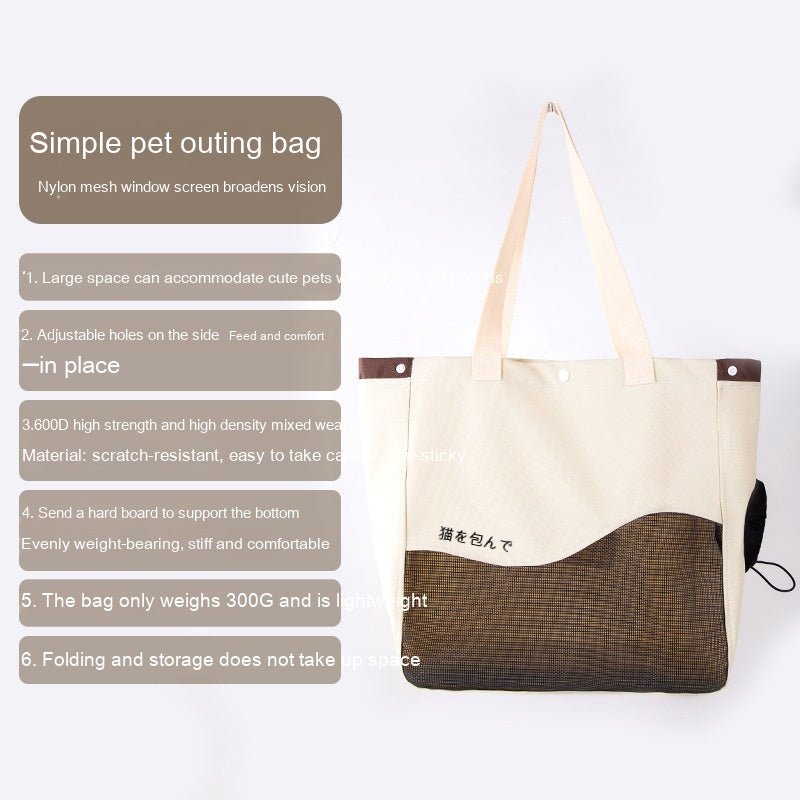 Cute Canvas Diaper Open Head Cat Bag Shoulder Bag | Luxury Home Accessories | Heulog Glow