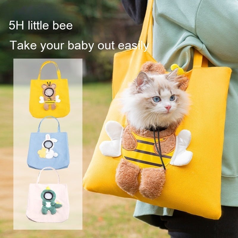 Cute Canvas Diaper Open Head Cat Bag Shoulder Bag | Luxury Home Accessories | Heulog Glow