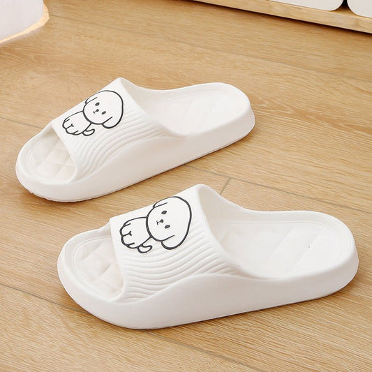 Cute Cartoon Dog Slippers Summer Solid Color Non-slip Rhombus Bathroom Slipper Indoor House Shoes For Men Women Couples | Luxury Home Accessories | Heulog Glow
