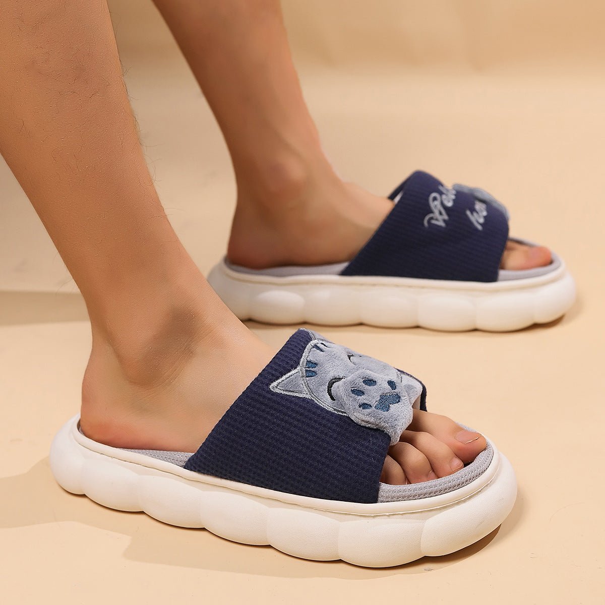 Cute Cartoon Kitten Home Slippers For Women | Luxury Home Accessories | Heulog Glow