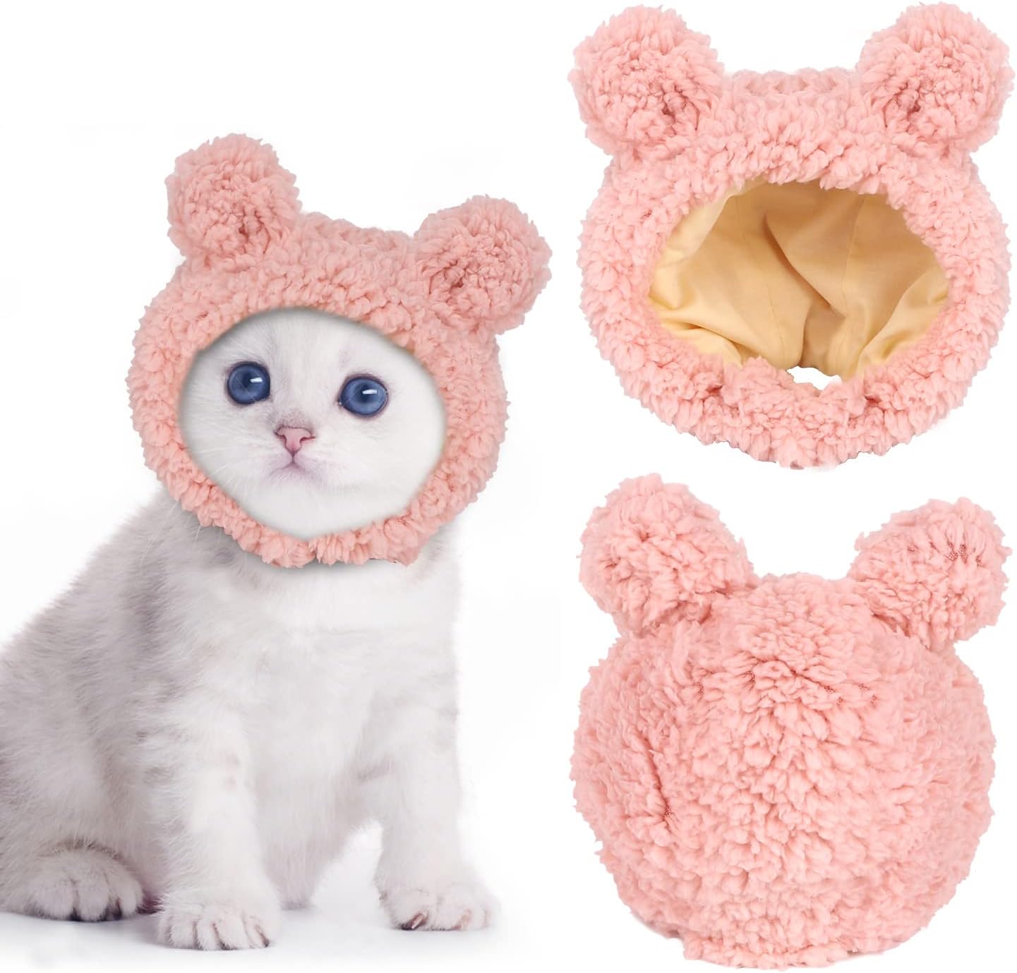 Cute Cat Costume Bear Hat For Cat Warm Soft Small Pet Headwear | Luxury Home Accessories | Heulog Glow