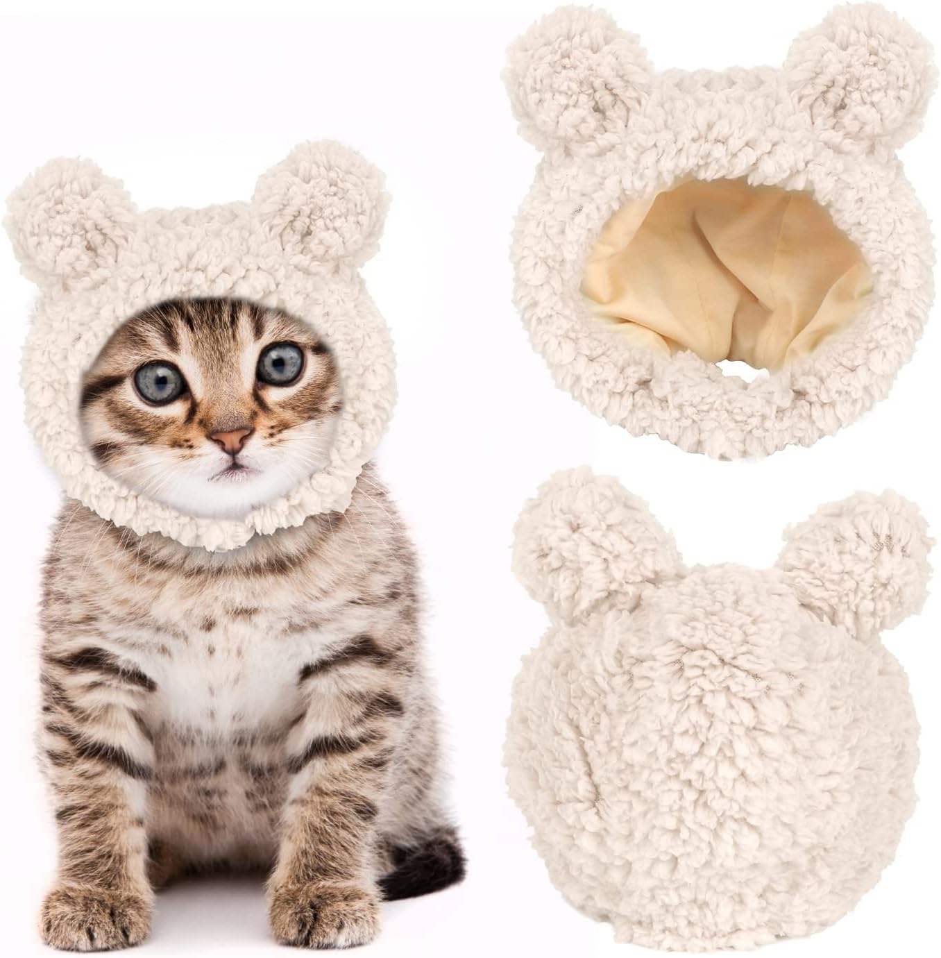 Cute Cat Costume Bear Hat For Cat Warm Soft Small Pet Headwear | Luxury Home Accessories | Heulog Glow