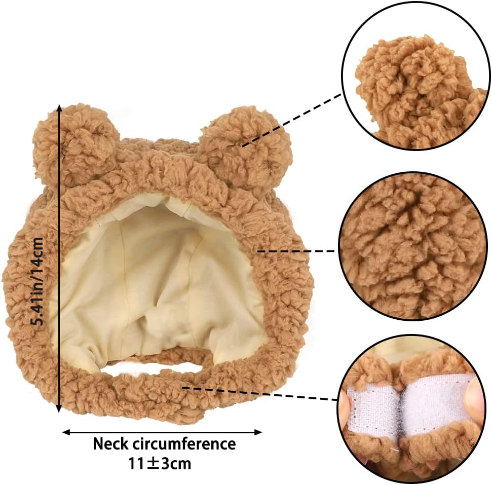 Cute Cat Costume Bear Hat For Cat Warm Soft Small Pet Headwear | Luxury Home Accessories | Heulog Glow