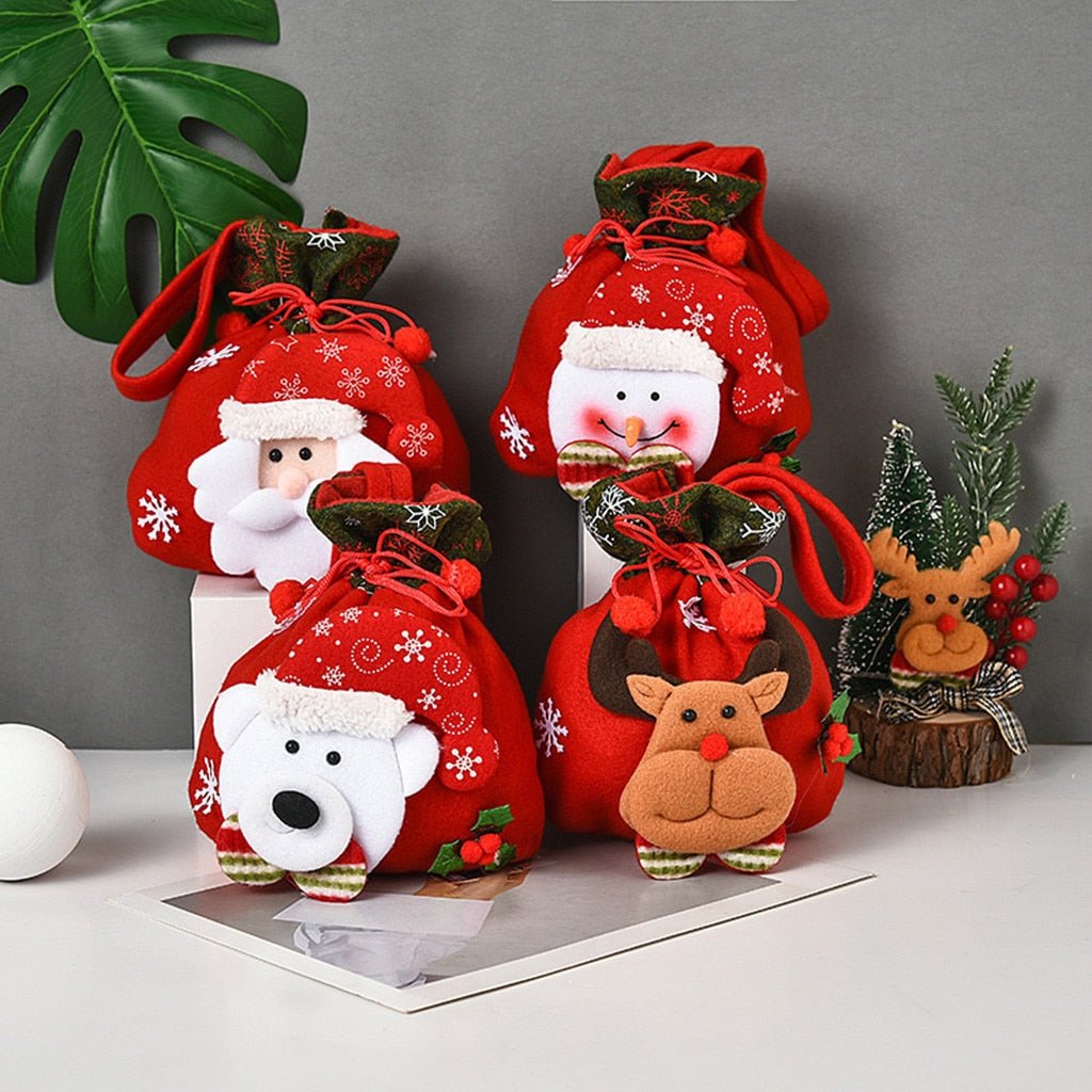 Cute Christmas Gifts Santa Doll Gift Bag Candy Bag Christmas Home Decorations Hanging Pendants Xmas Gifts Decoration | Luxury Home Accessories | Heulog Glow