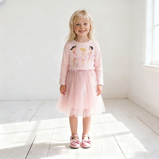 Cute Crew-neck Long-sleeve Dress Suitable For Toddlers | Luxury Home Accessories | Heulog Glow