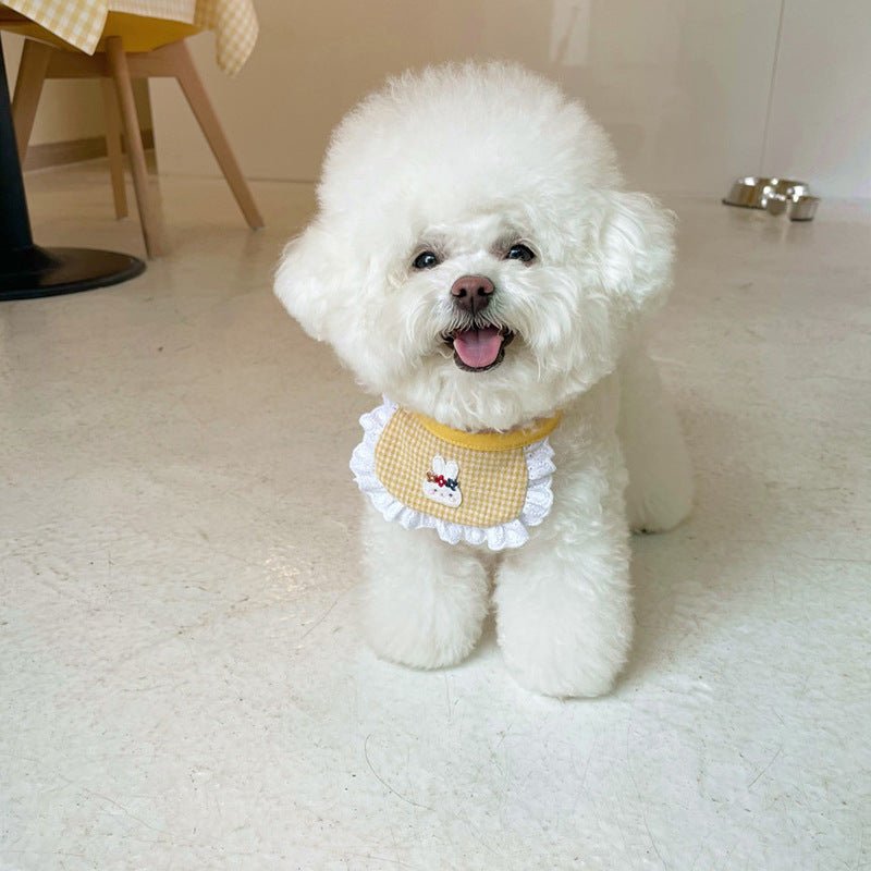 Cute Dog Smiling Bib Pet Bunny Saliva Towel | Luxury Home Accessories | Heulog Glow