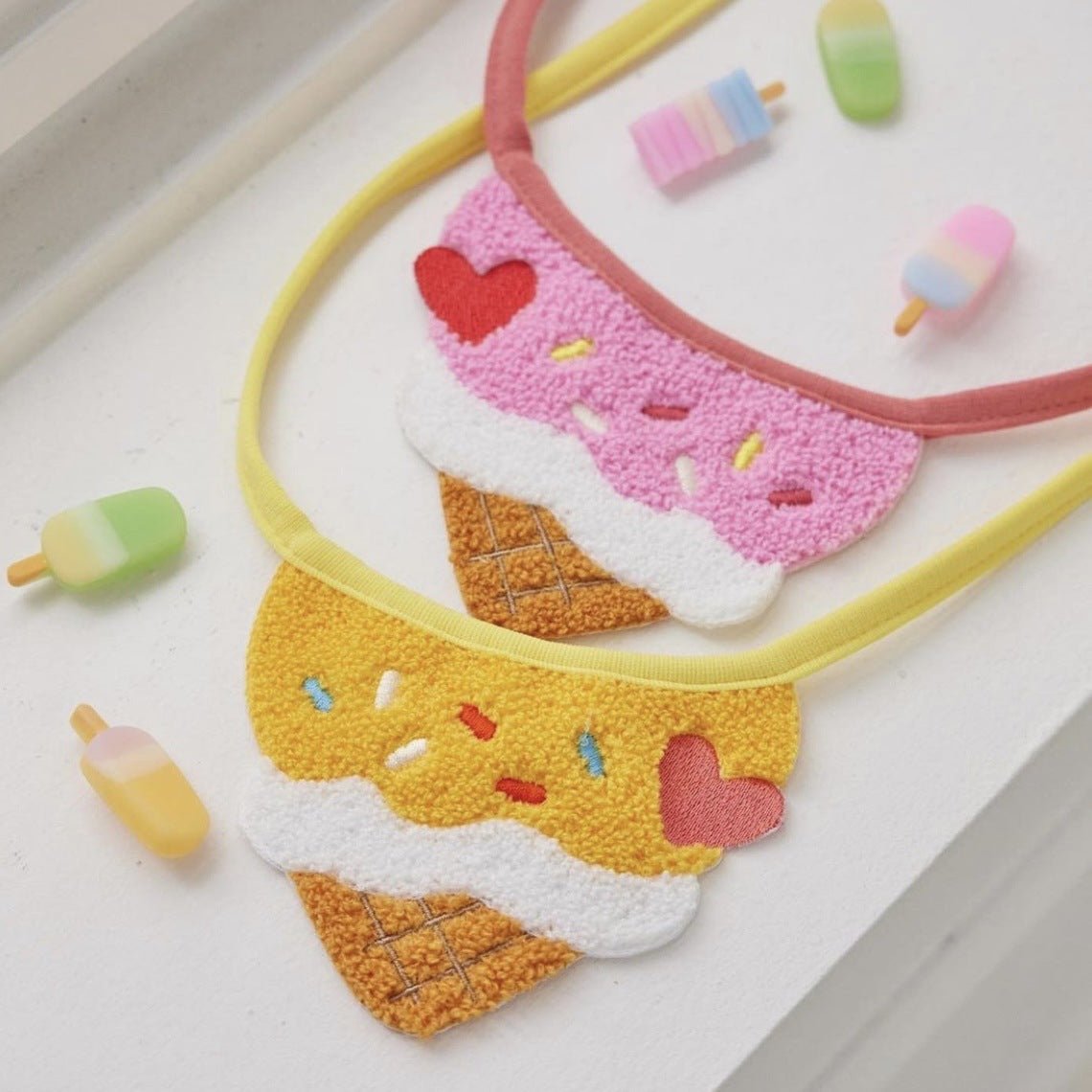 Cute Ice Cream Dog Bib Cat Pet Saliva Pocket Saliva Towel | Luxury Home Accessories | Heulog Glow