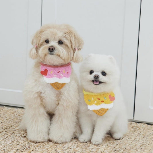 Cute Ice Cream Dog Bib Cat Pet Saliva Pocket Saliva Towel | Luxury Home Accessories | Heulog Glow