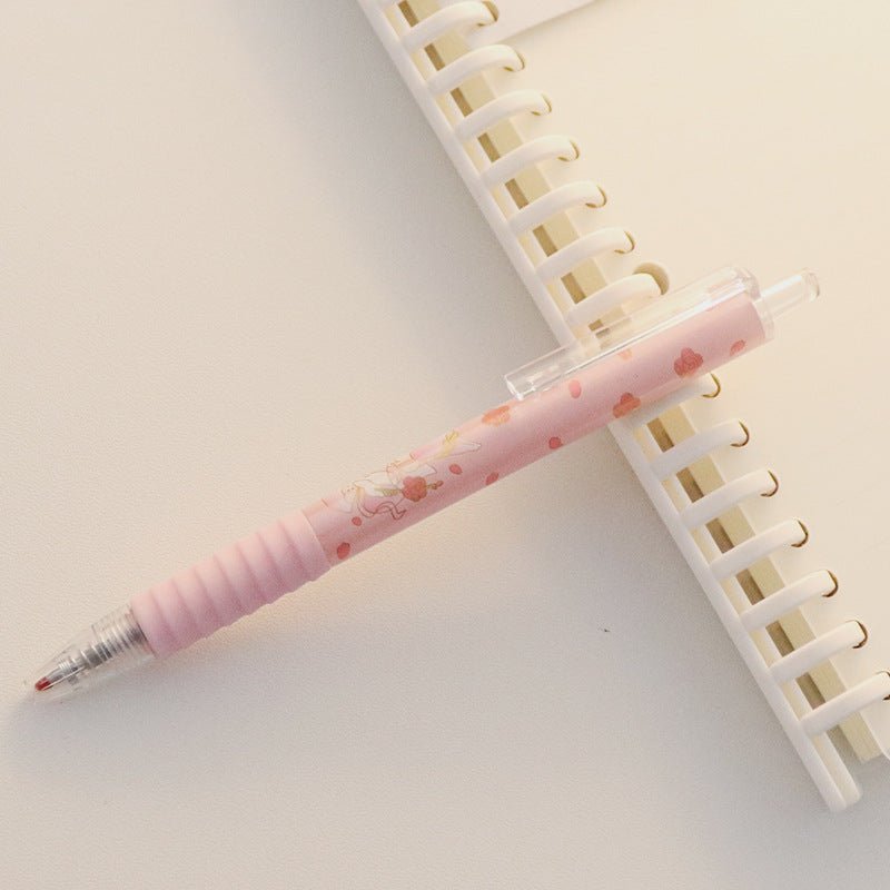 Cute Peach Press Gel Pen Korean Stationery Kawaii Gel Ink Rollerball Pens | Luxury Home Accessories | Heulog Glow