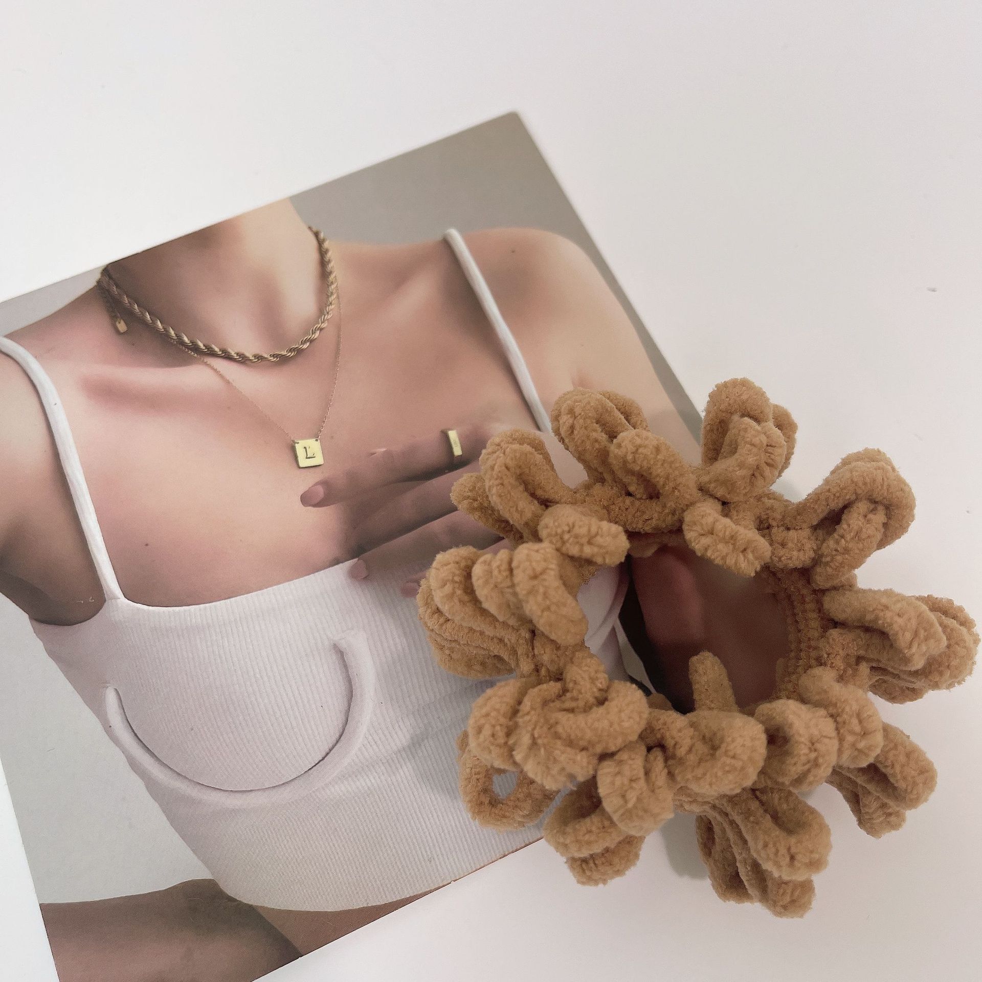 Cute Plush Large Intestine Hair Ring | Luxury Home Accessories | Heulog Glow