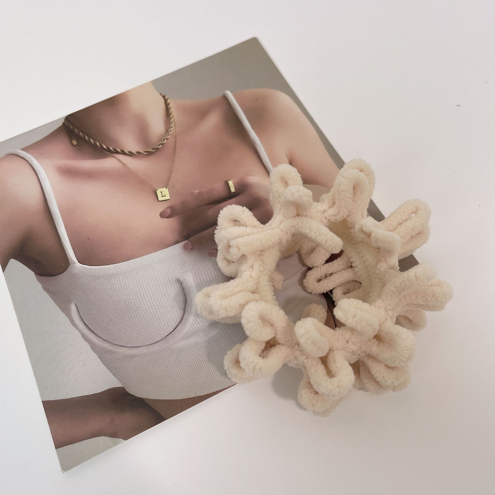 Cute Plush Large Intestine Hair Ring | Luxury Home Accessories | Heulog Glow