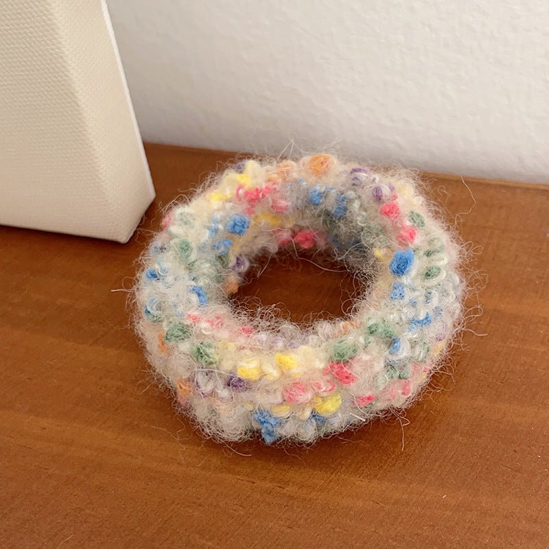 Cute Plush Large Intestine Hair Ring | Luxury Home Accessories | Heulog Glow