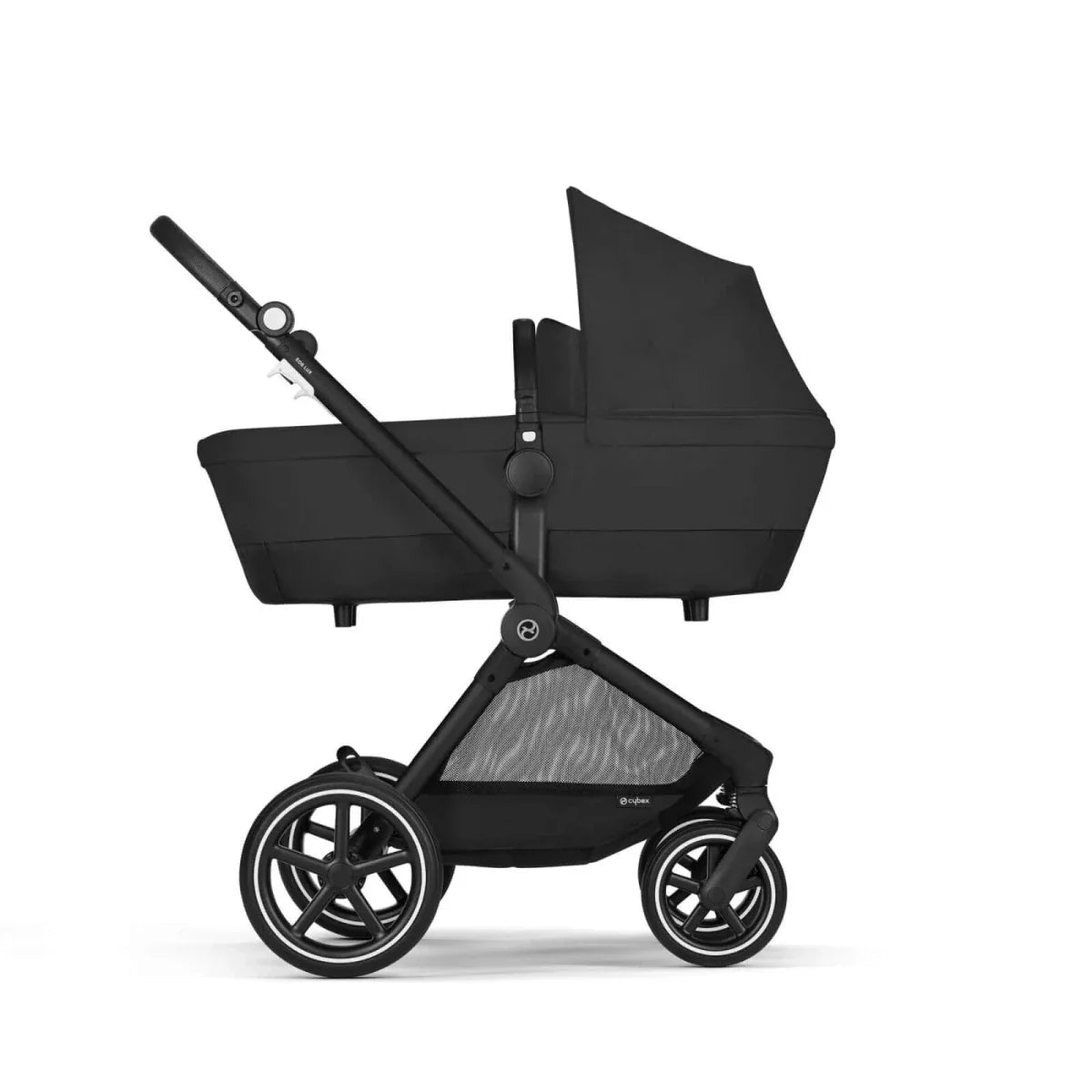 Cybex EOS Lux Silver 2-in-1 Pushchair - Moon Black | Luxury Home Accessories | Heulog Glow